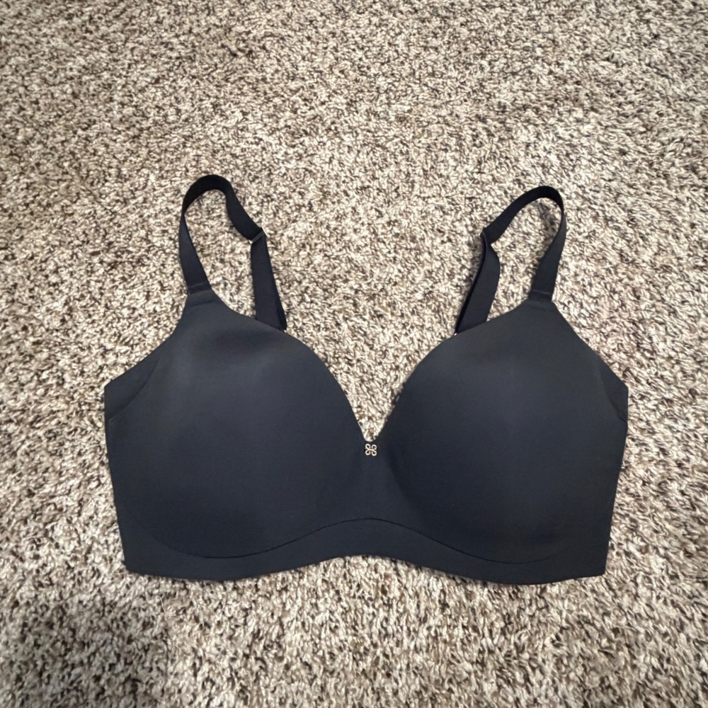 Honeylove Crossover Bra Black Wireless Support Seamless BRBR00032 34DD E